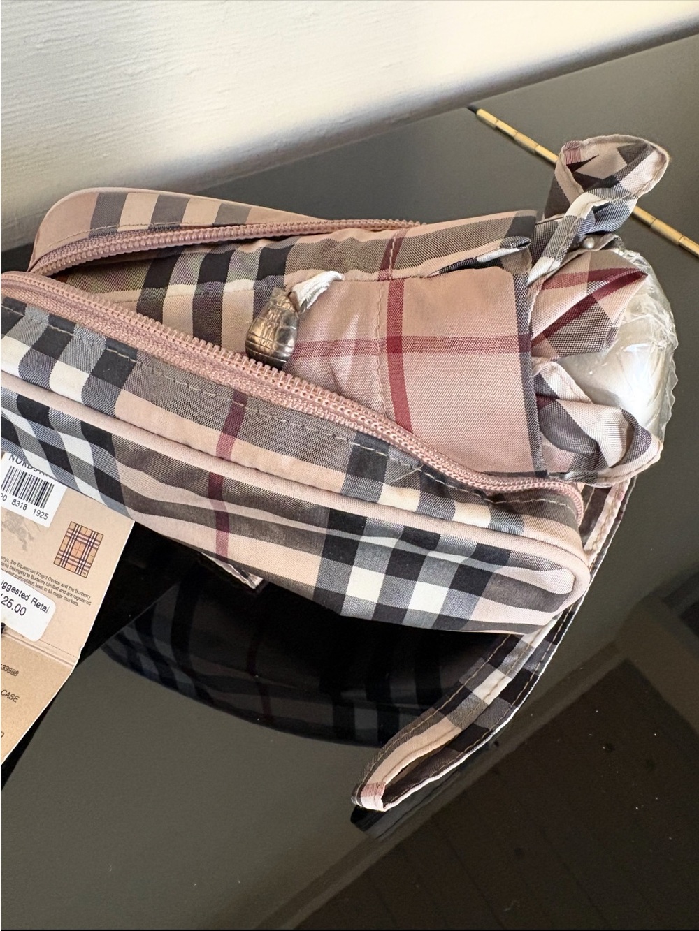 Authentic Burberry London Vintage Nova Check Plaid Umbrella NEW with Tags Gift